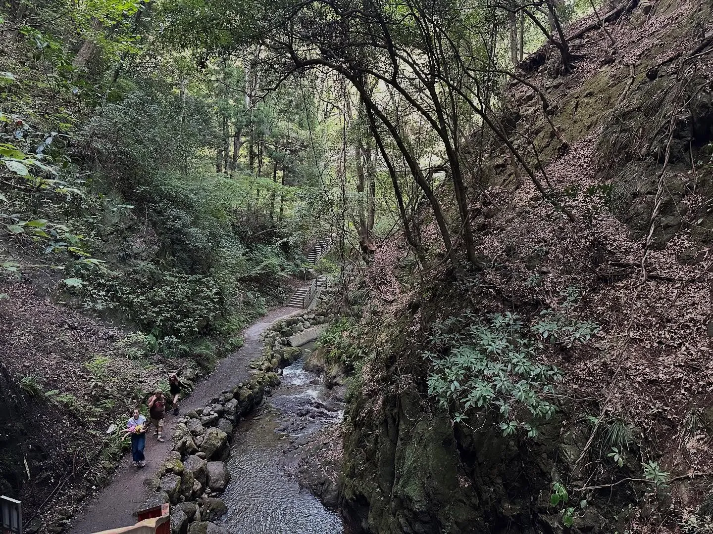 苦手なコーキングなどもへこたれず頑張り、癒しを求めて滝を拝み...